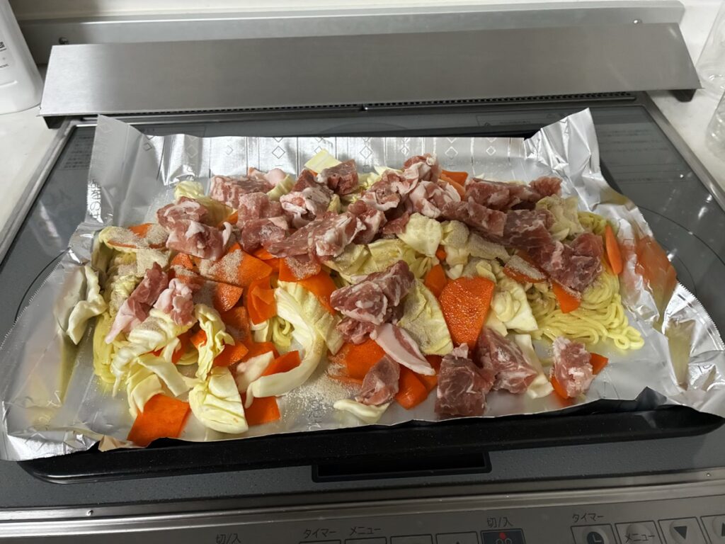 焼きそば調理前