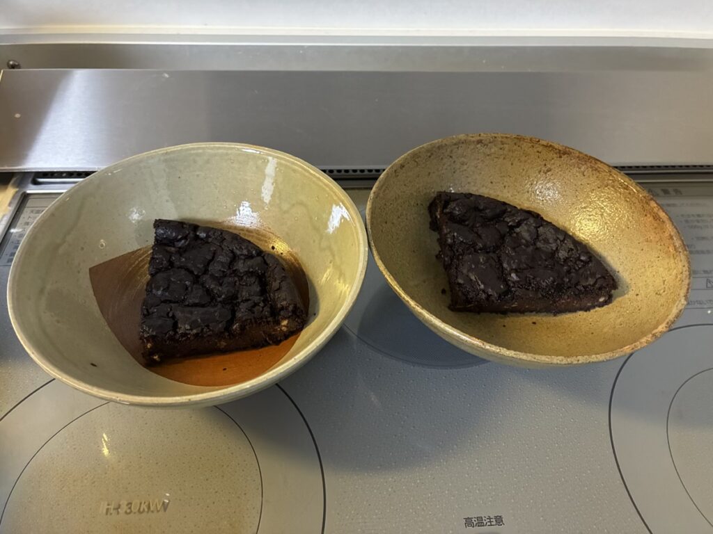 豆腐ガトーショコラカット後