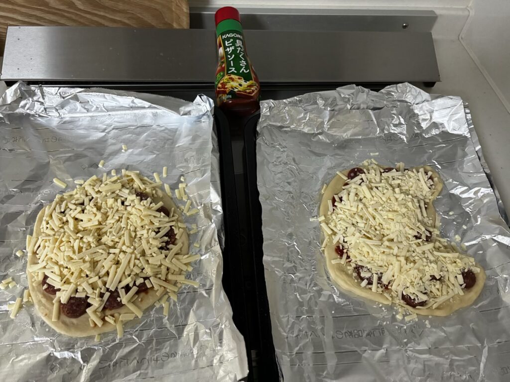 ピザやく前