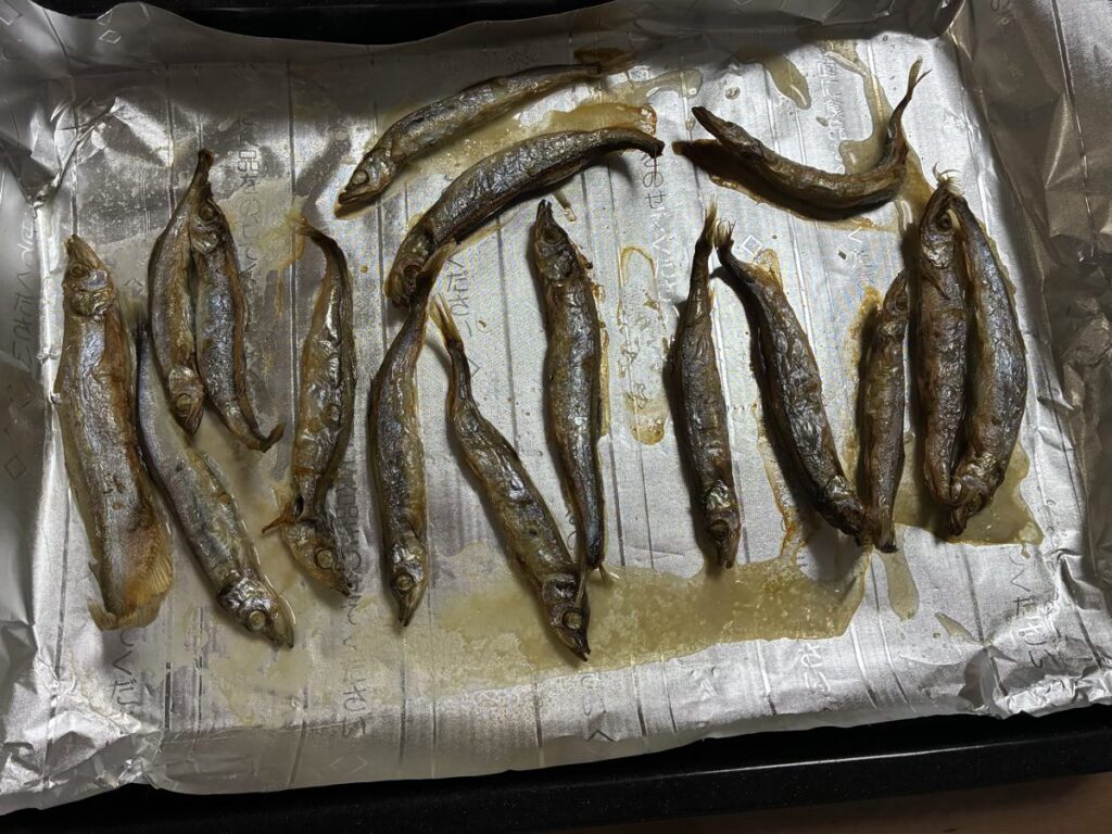 ししゃも焼いた後