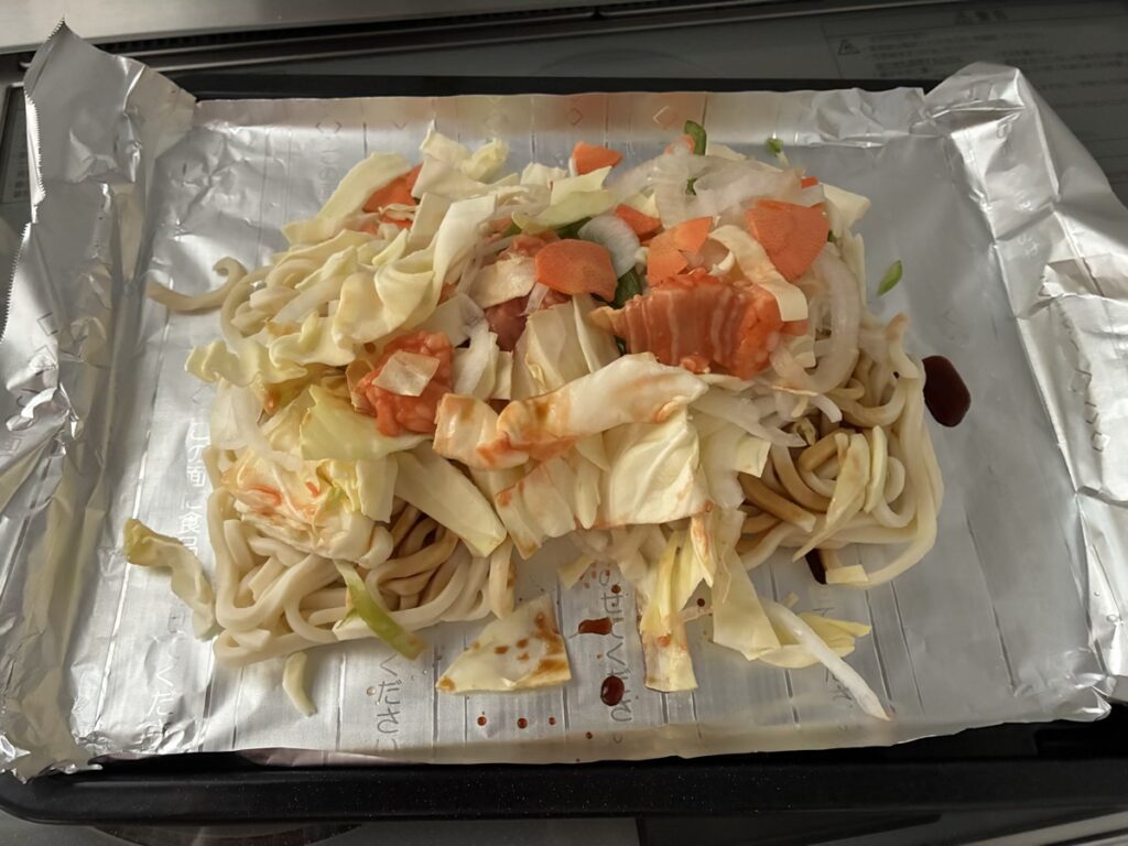 焼きうどんヘルシオ前