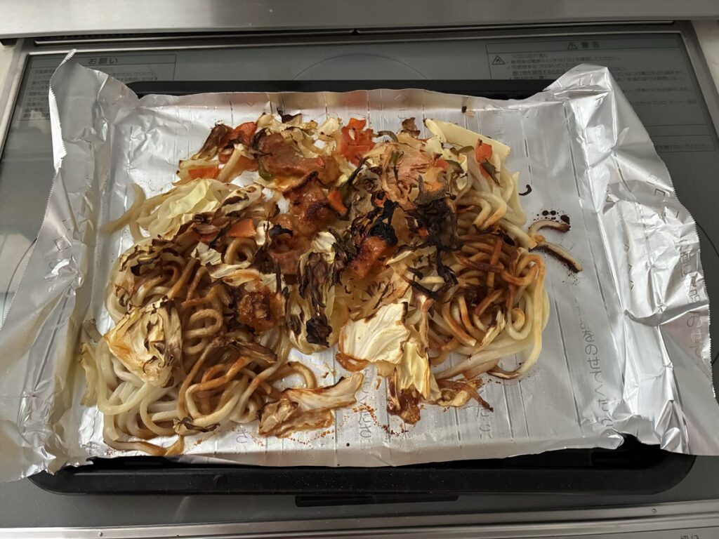 焦げた焼きうどん