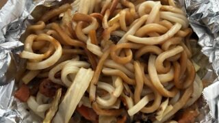焼きうどん混ぜ後