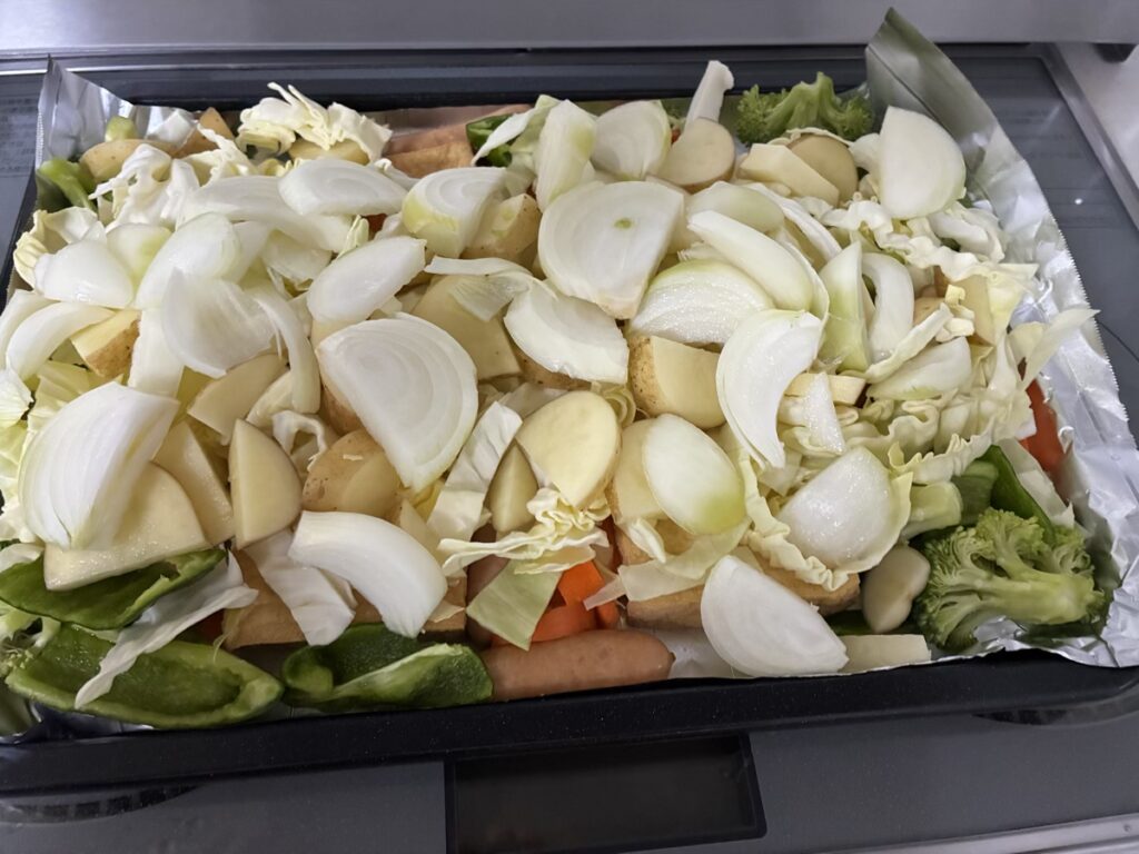 焼く前