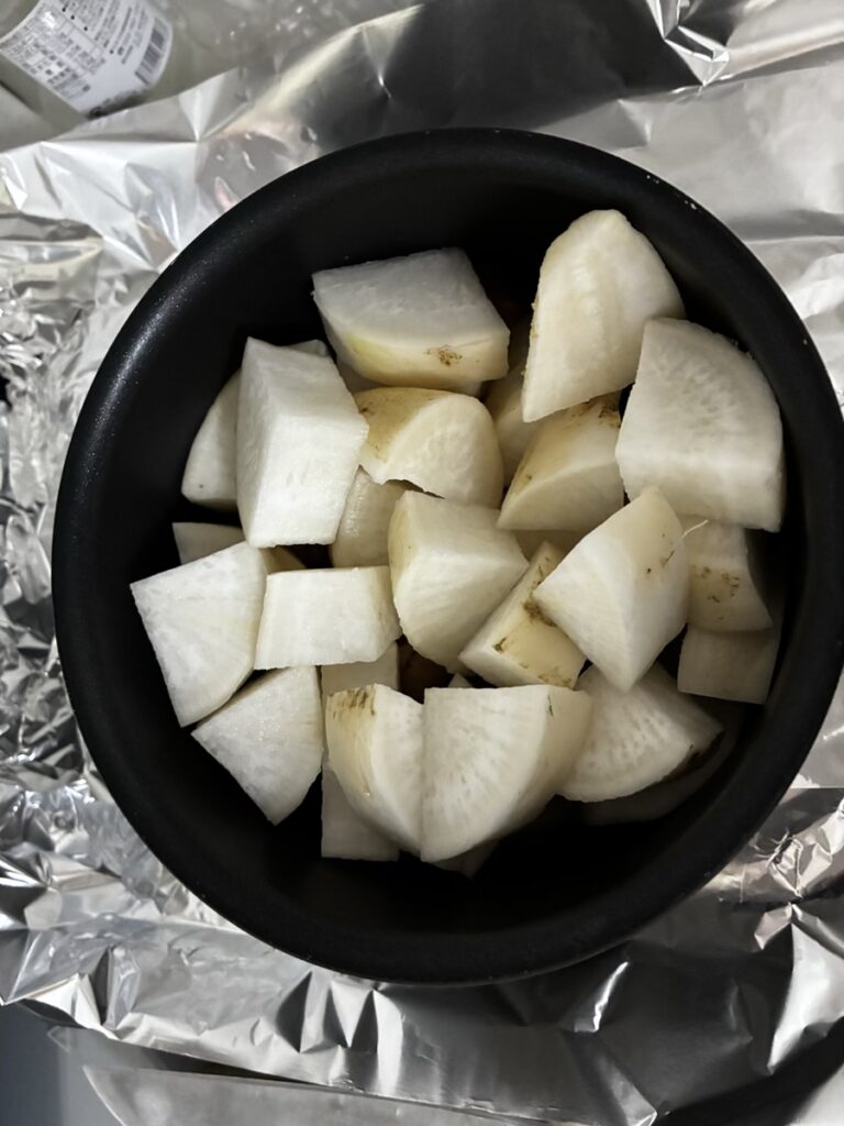 大根を入れた鍋