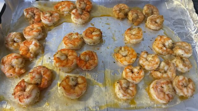 加熱後エビ