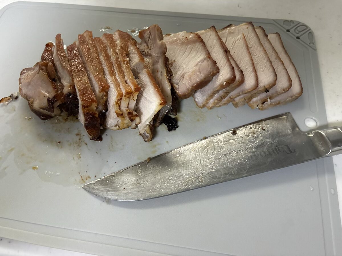 ヘルシオ焼き豚をスライスした完成品