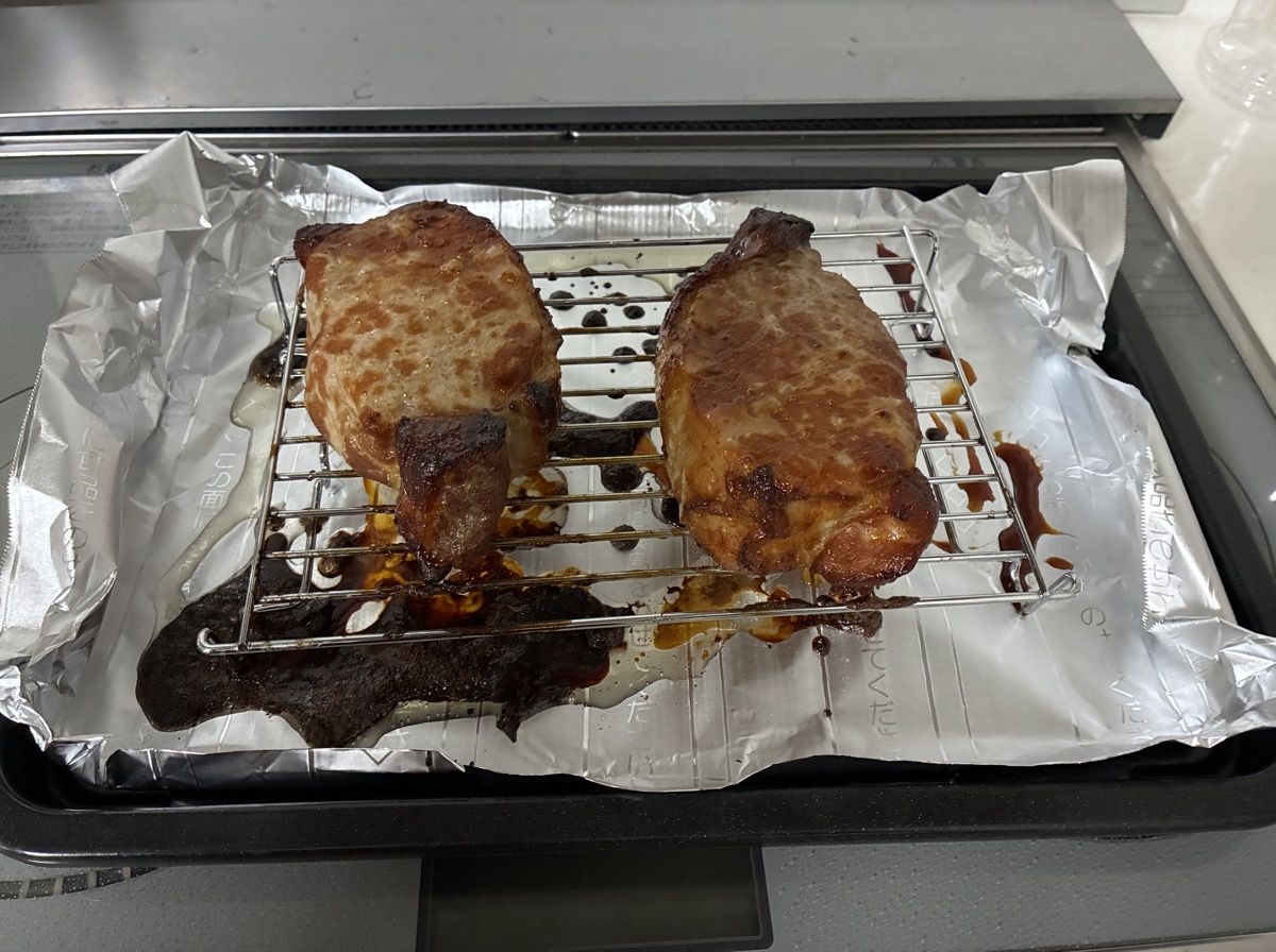 ヘルシオで焼き上がったチャーシュー2塊