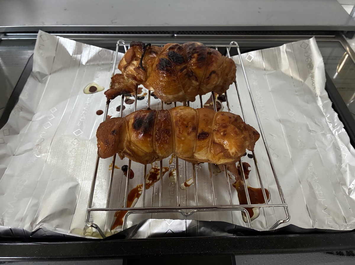ヘルシオで焼き上がった鶏チャーシュー