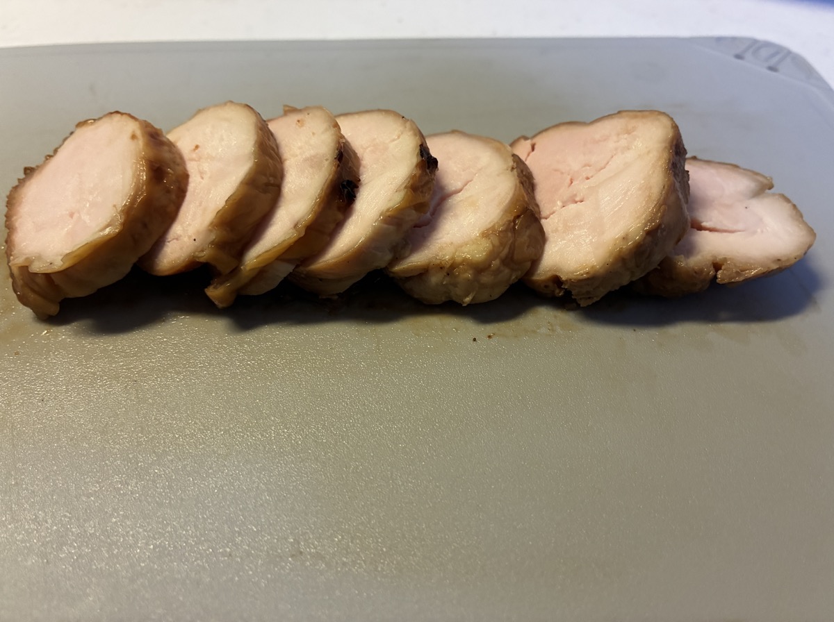 鶏チャーシューを横から見たところ